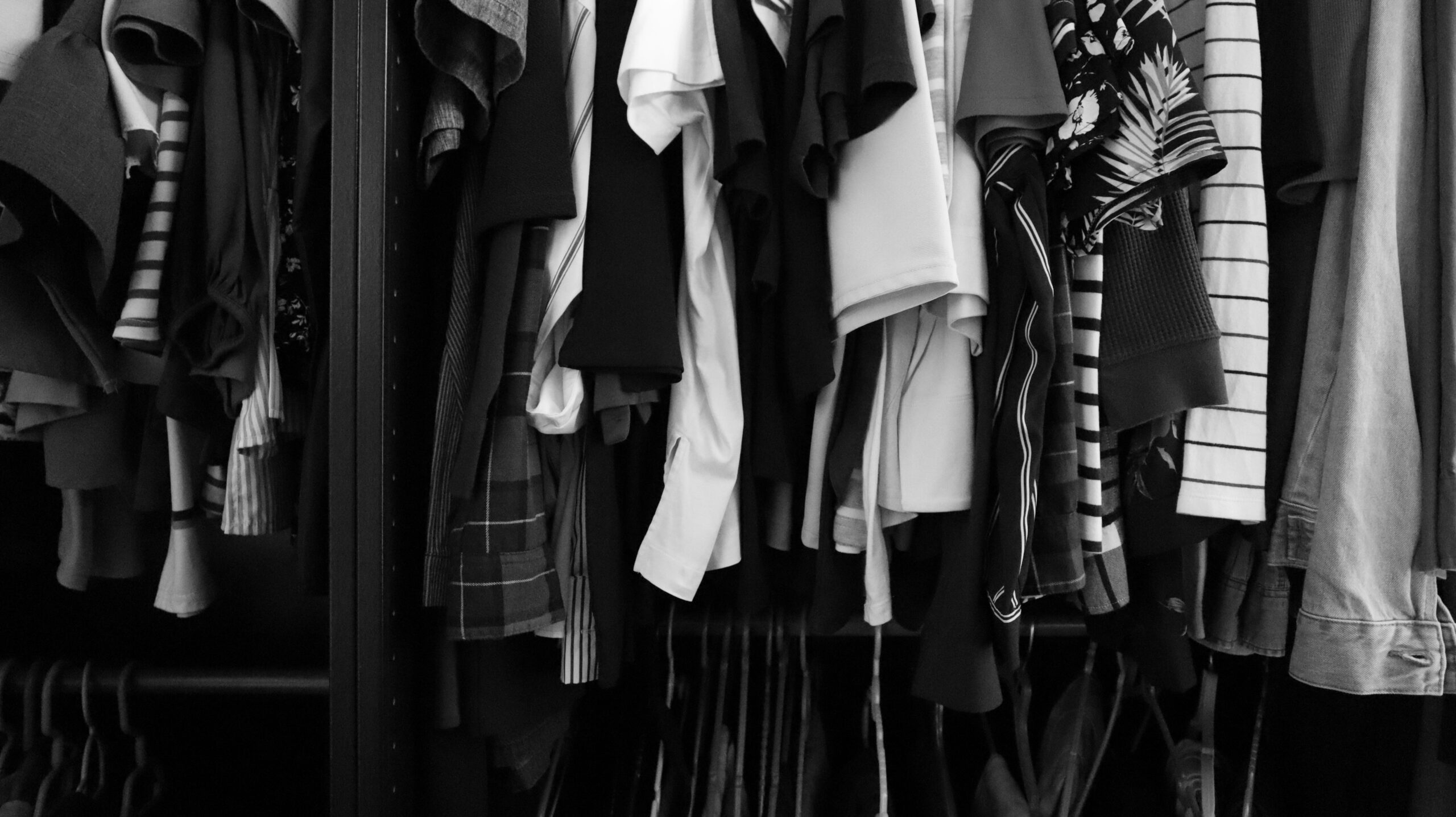 black and white picture of a wardrobe