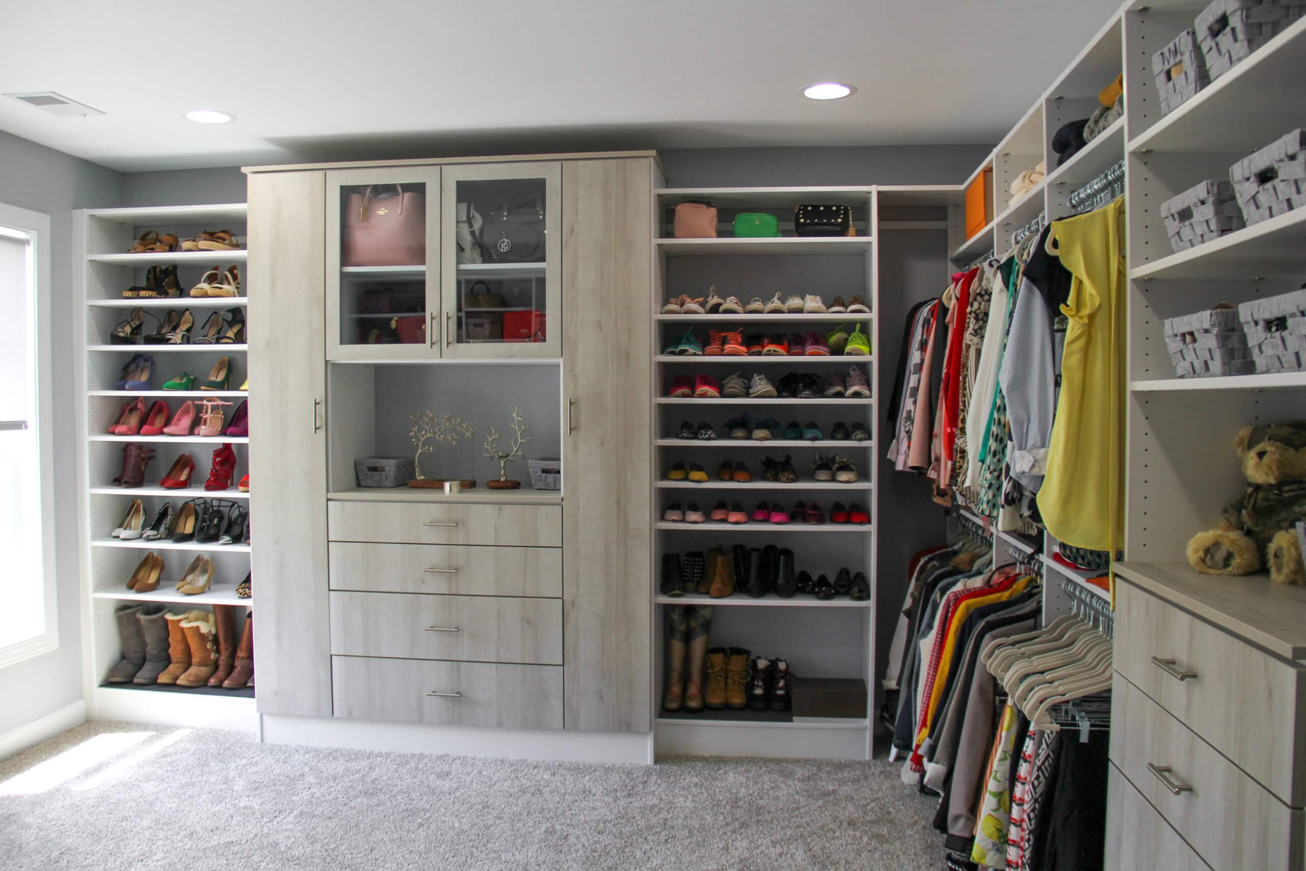 bedroom converted into a closet