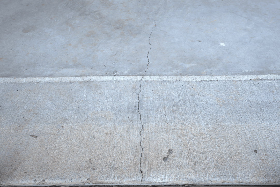 crack in a garage floor