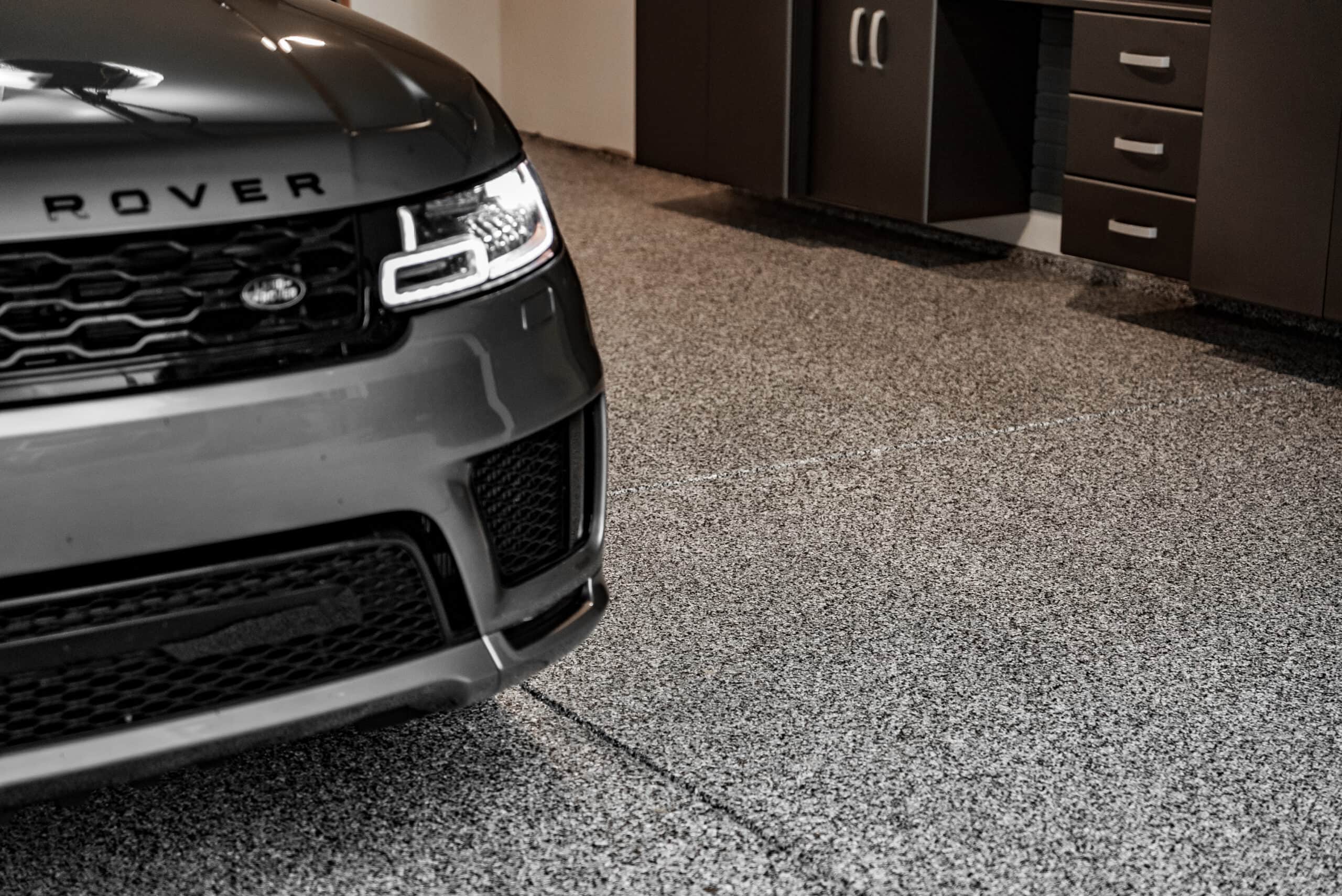 vehicle on polyurea treated garage floor