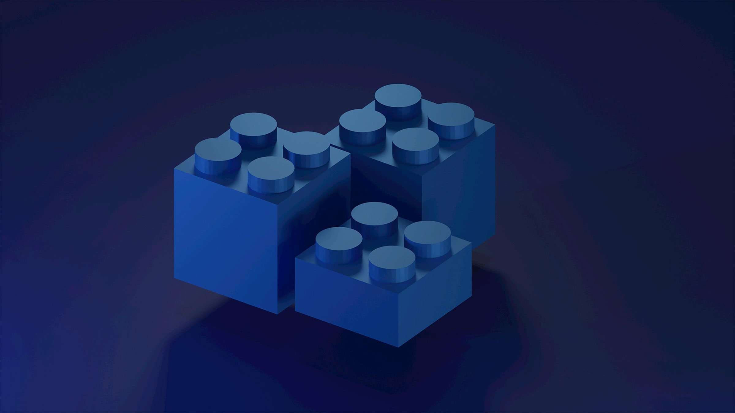 3-D render of toy blocks