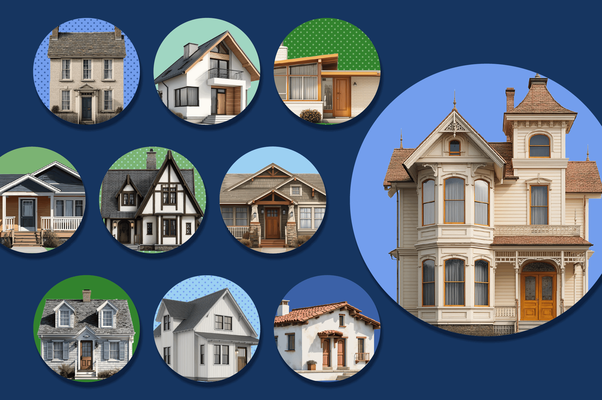 a title graphic featuring images of the fastest-selling architectural styles