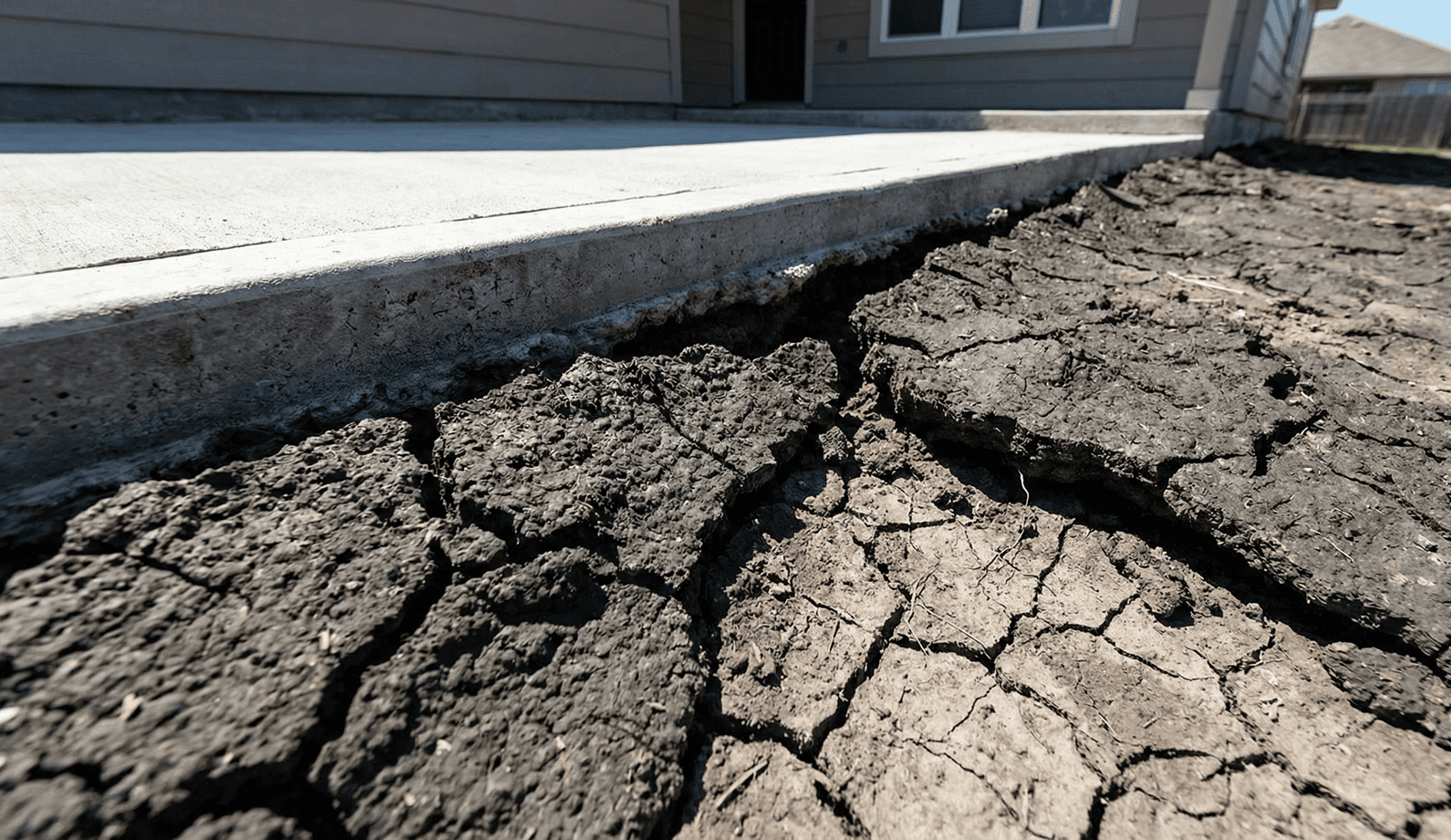 gumbo soil next to home foundation